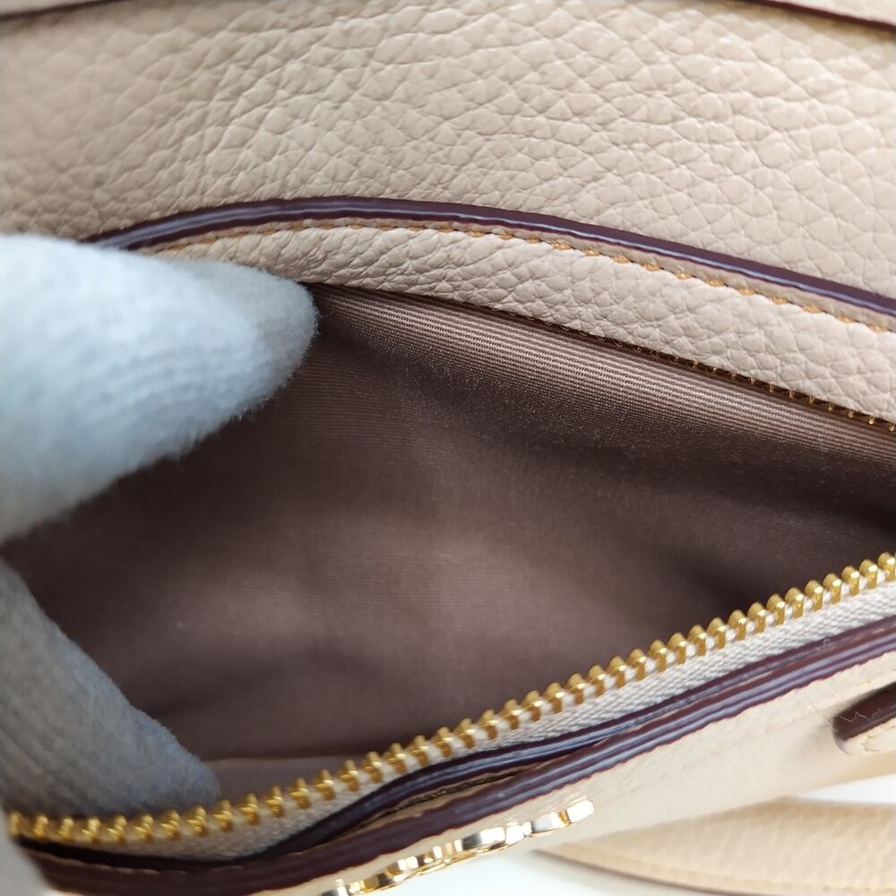 Coach Millie Ivory Pebbled Leather Top Handle Satchel Bag - NWT $550 - Picture 13 of 15